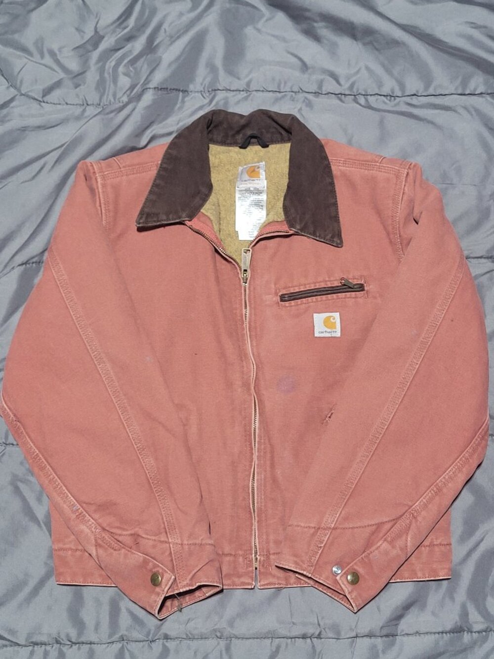 Carhartt WJ097 VRS Women’s Sherpa-Lined Zip Jacket Vintage Rose Size S